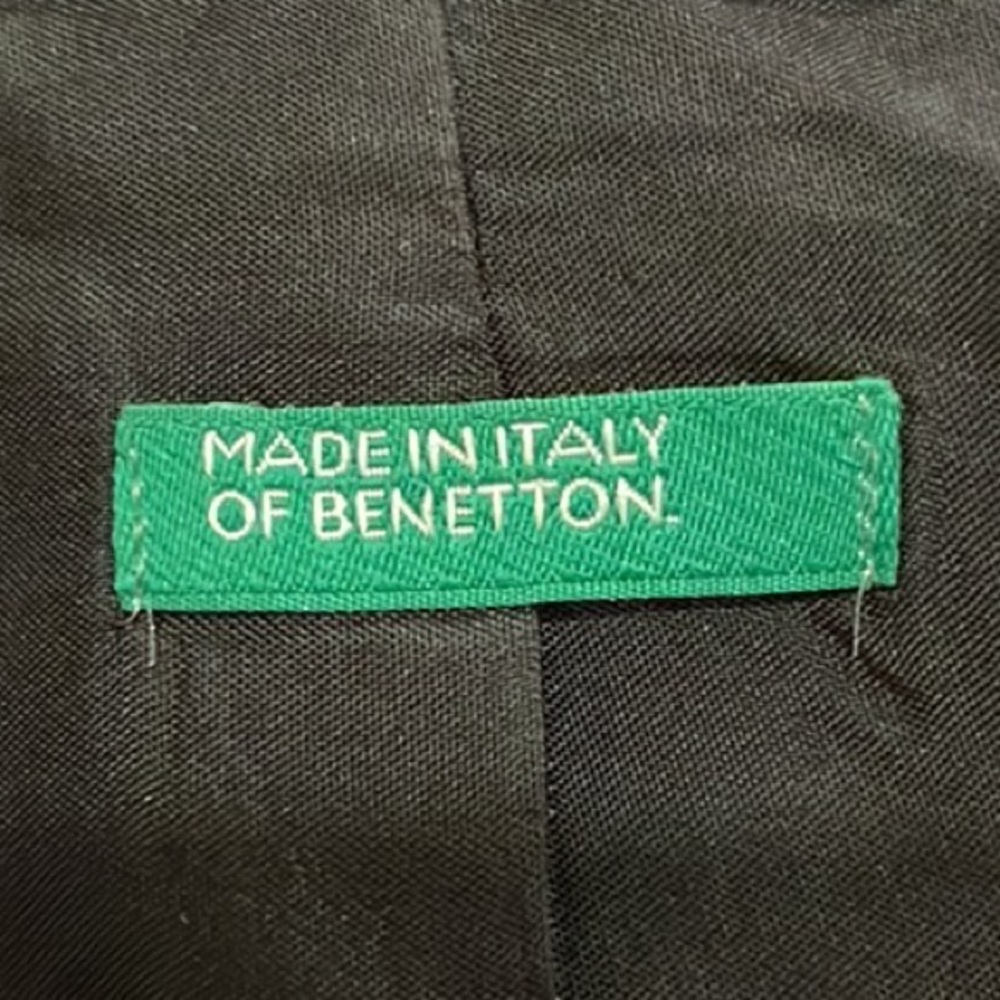 Benetton Brown Wool Blazer Size 8 44 Made in Italy Classic Tailored Wear to Work - Picture 3 of 8
